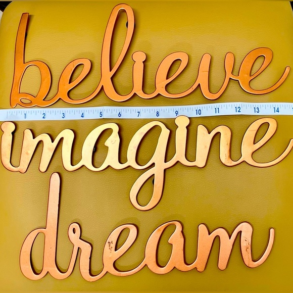 Inspirational wall decor “imagine, dream, believe” - Picture 2 of 9